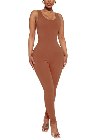 SOLID COTTON SPAN JUMPSUIT(DWJ1008N) <Bundle>