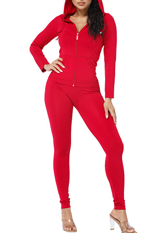 BASIC SEAMLESS HOODIE ZIP UP SET(DWS1001R) <Bundle>