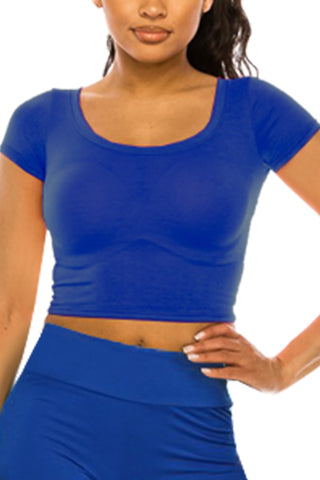 CREW NECK CROP BASIC T-SHIRTS(DWT3002) <Bundle>