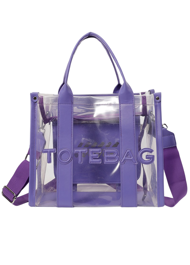 PATCHWORK PU & PVC TOTE BAG(MMA1056) <Bundle>