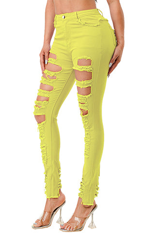 COLORFUL RIPPED PANTS(MMB1004) <Bundle>