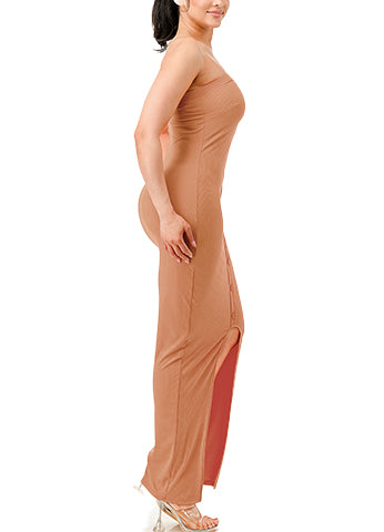 BUTTON DOWN RIB TUBE DRESS(MMD1015) <Bundle>