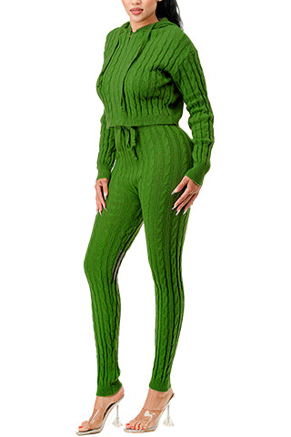 ZIP UP CABLE HOODIE SWEATER SET(MMS9001) <Bundle>