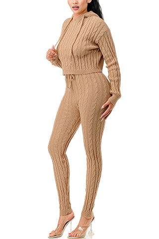 CABLE HOODIE SWEATER SET(MMS9002) <Bundle>
