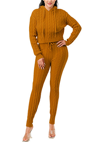 CABLE HOODIE SWEATER SET(MMS9002) <Bundle>