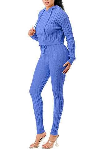 CABLE HOODIE SWEATER SET(MMS9002) <Bundle>