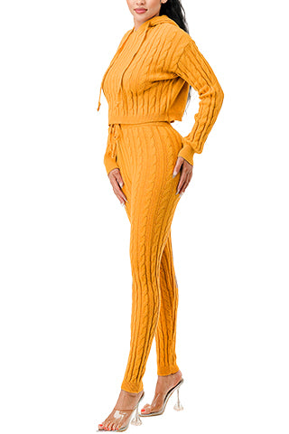 CABLE HOODIE SWEATER SET(MMS9002) <Bundle>