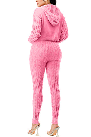 CABLE HOODIE SWEATER SET(MMS9002) <Bundle>