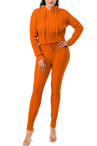 CABLE HOODIE SWEATER SET(MMS9002) <Bundle>