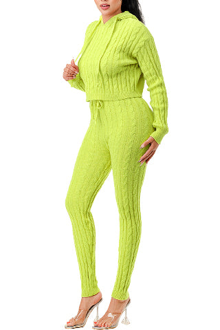 CABLE HOODIE SWEATER SET(MMS9002) <Bundle>