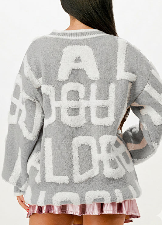 V-NECK TWO-TONE EMBOSSED SWEATER(MMT7004) <Bundle>
