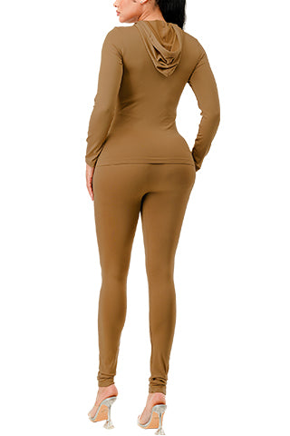 BASIC SEAMLESS HOODIE ZIP UP SET(DWS1001R) <Bundle>