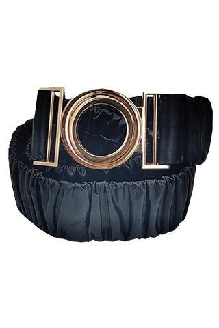 PU SCRUNCH STRETCH BELT W 1.58"(MA0287) <Bundle>