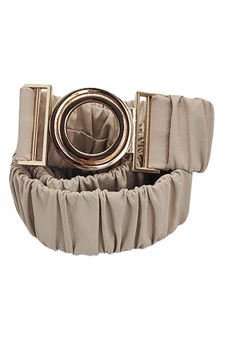 PU SCRUNCH STRETCH BELT W 1.58"(MA0287) <Bundle>