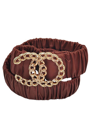 PU SCRUNCH STRETCH BELT W 1.25"(MA0289) <Bundle>