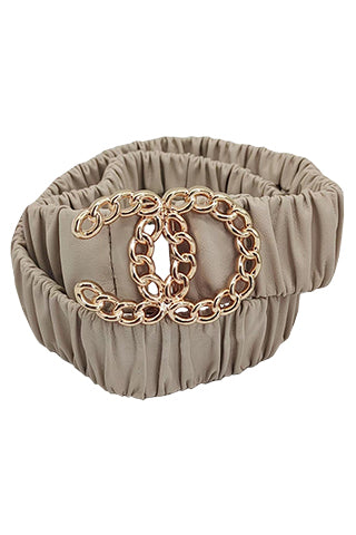 PU SCRUNCH STRETCH BELT W 1.25"(MA0289) <Bundle>