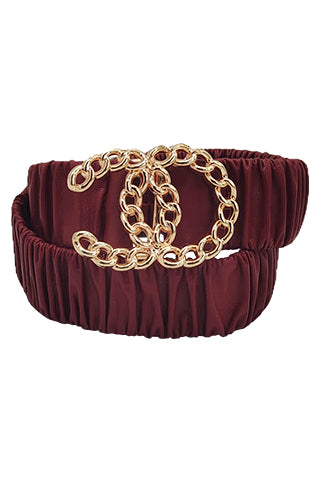 PU SCRUNCH STRETCH BELT W 1.25"(MA0289) <Bundle>