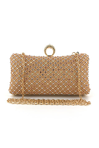 RHINESTONE EVENING BAG 7.5*3.75*2.25(MMA1013) <Bundle>