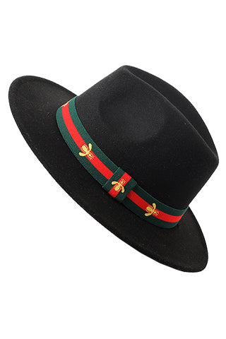 FEDORA HAT WITH BEE BAND BRIM 7CM(MMA3002) <Bundle>