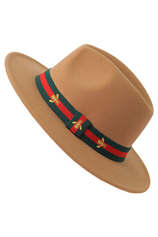 FEDORA HAT WITH BEE BAND BRIM 7CM(MMA3002) <Bundle>