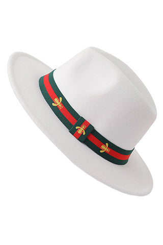 FEDORA HAT WITH BEE BAND BRIM 7CM(MMA3002) <Bundle>
