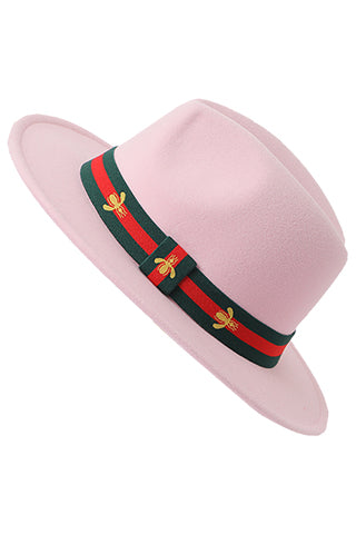 FEDORA HAT WITH BEE BAND BRIM 7CM(MMA3002) <Bundle>