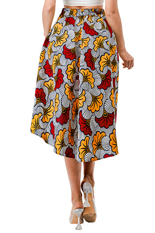 AFRICAN PRINT HIGH LOW SKIRT(MMB9003) <Bundle>