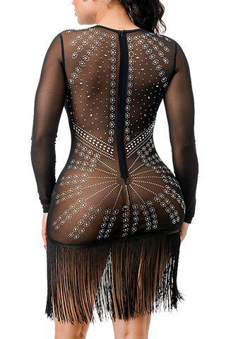 RHINESTONE & FRINGE PARTY DRESS(MMD3003) <Bundle>