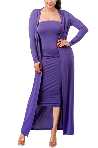 TUBE DRESS & CARDIGAN SET(MMS1001) <Bundle>