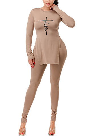 FAITH LETTER LONG SLEEVE SET(MMS3002) <Bundle>