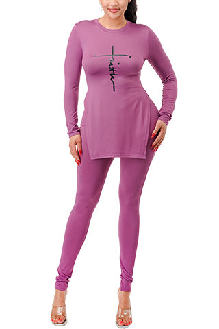 FAITH LETTER LONG SLEEVE SET(MMS3002) <Bundle>