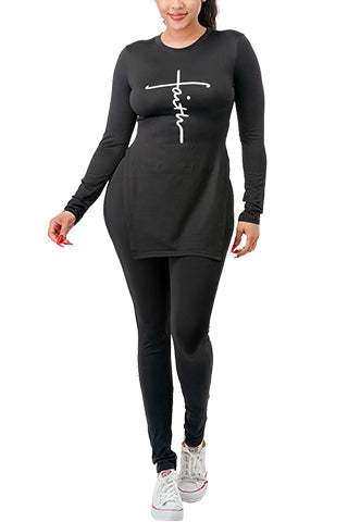 FAITH LETTER LONG SLEEVE SET(MMS3002) <Bundle>