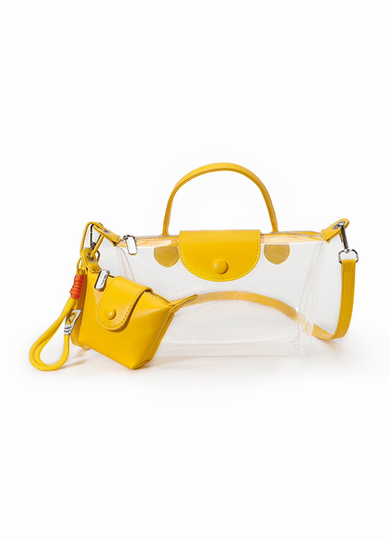 CLEAR PVC BAG WITH A COIN PURSE CHARM(MMA1086) <Bundle>