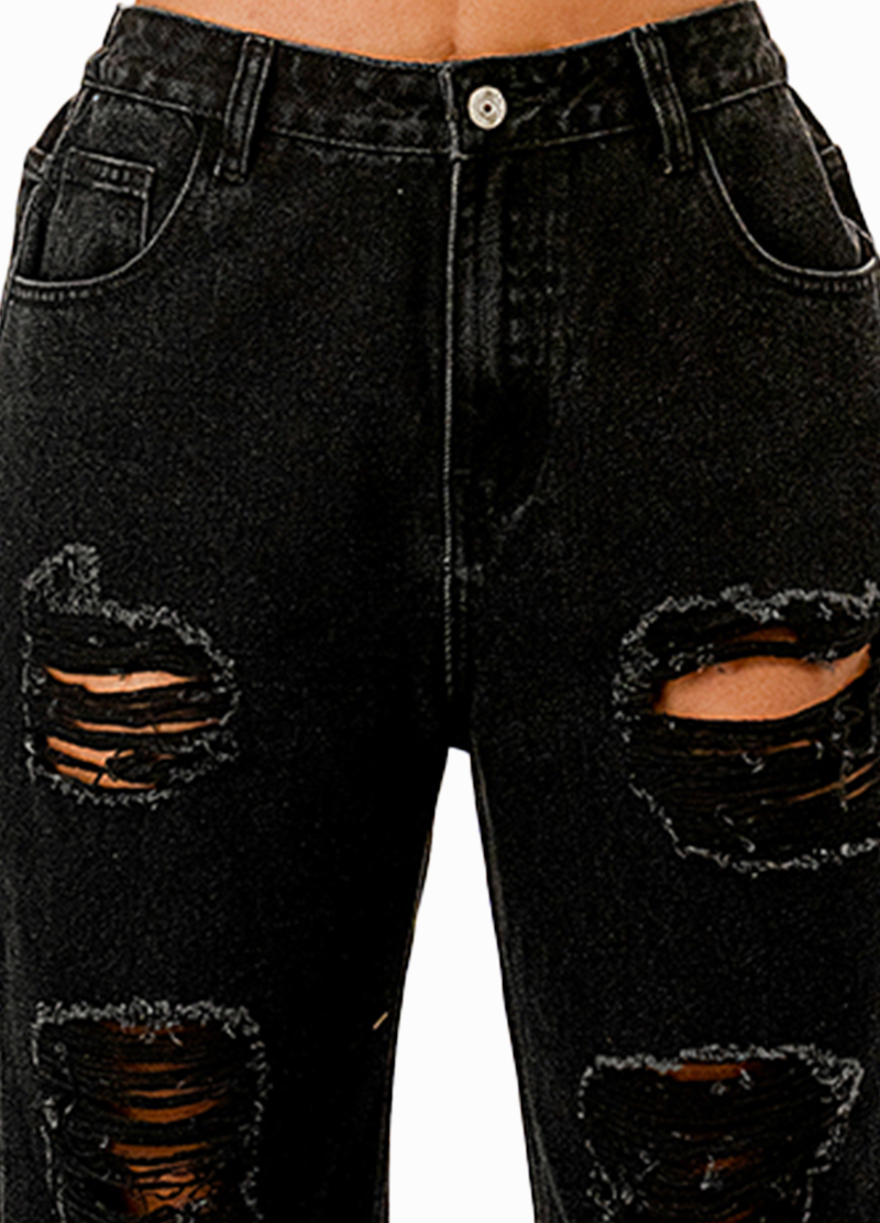 DESTROYED WIDE LEG DENIM PANTS(MMB2003) <Bundle>