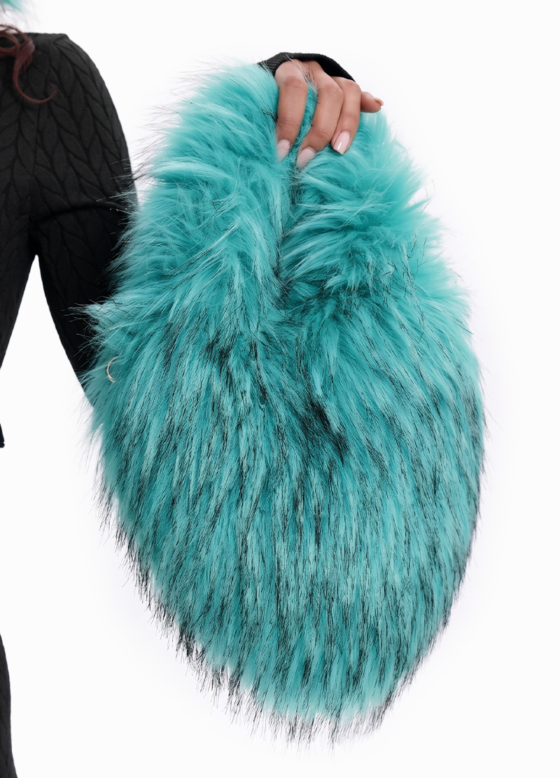 FUZZY FAUX FUR HEART SMALL BAG(MMA1066) <Bundle>