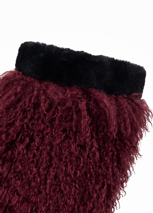 FUZZY FAUX LAMBSWOOL FUR MID-CALF BOOTS(MMA9002) <Bundle>