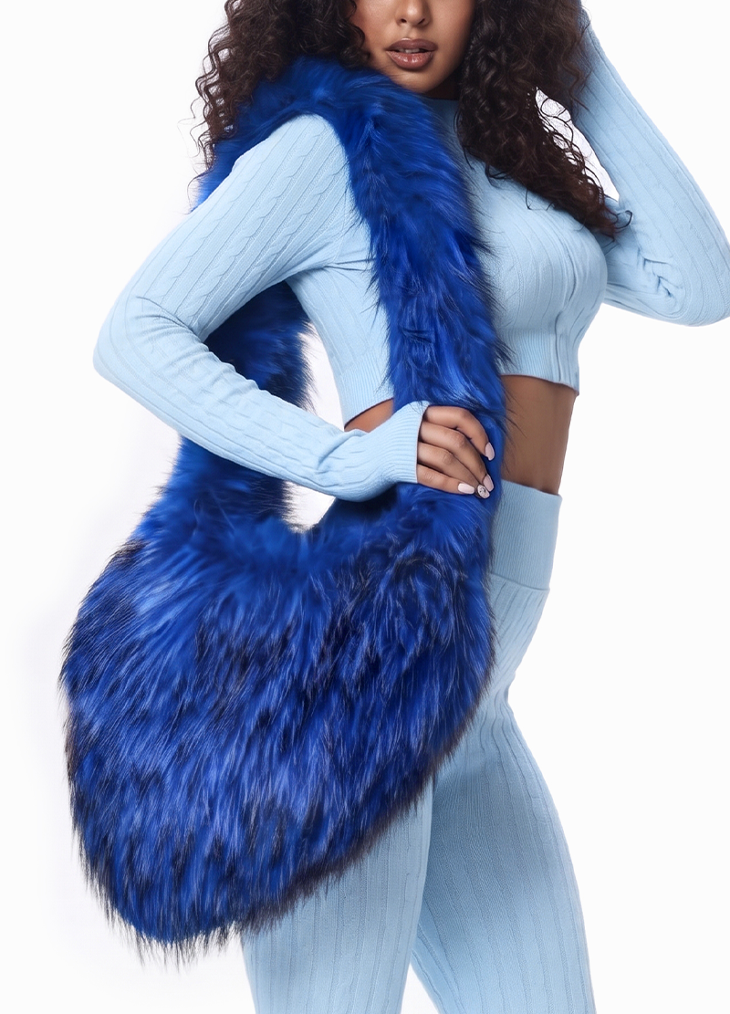 FUZZY FAUX FUR HEART BAG(MMA1014N) <Bundle>