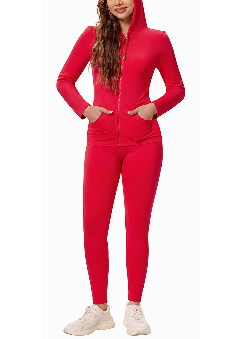 BASIC SEAMLESS HOODIE ZIP UP SET(DWS1001R) <Bundle>