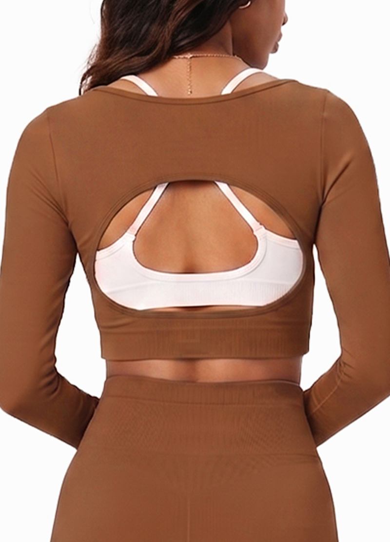 WHITE BRA & BACKLESS LONG SLEEVE & LEGGINGS 3PCS SET(MMS3025) <Bundle>