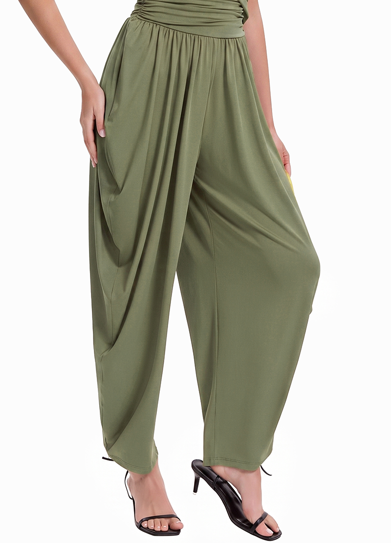 STRAPLESS CROSS RUCHED DROP-CROTCH WIDE-LEG JUMPSUIT(MMJ1059) <Bundle>