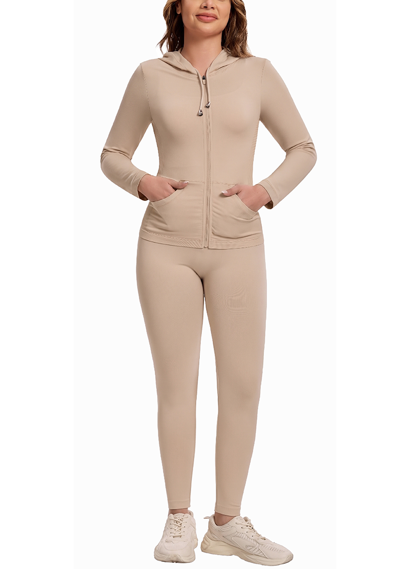 BASIC SEAMLESS HOODIE ZIP UP SET(DWS1001R) <Bundle>