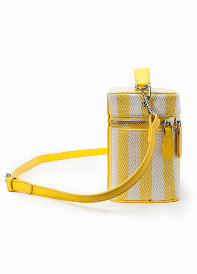 STRIPED CANVAS BOX BAG(MMA1078) <Bundle>