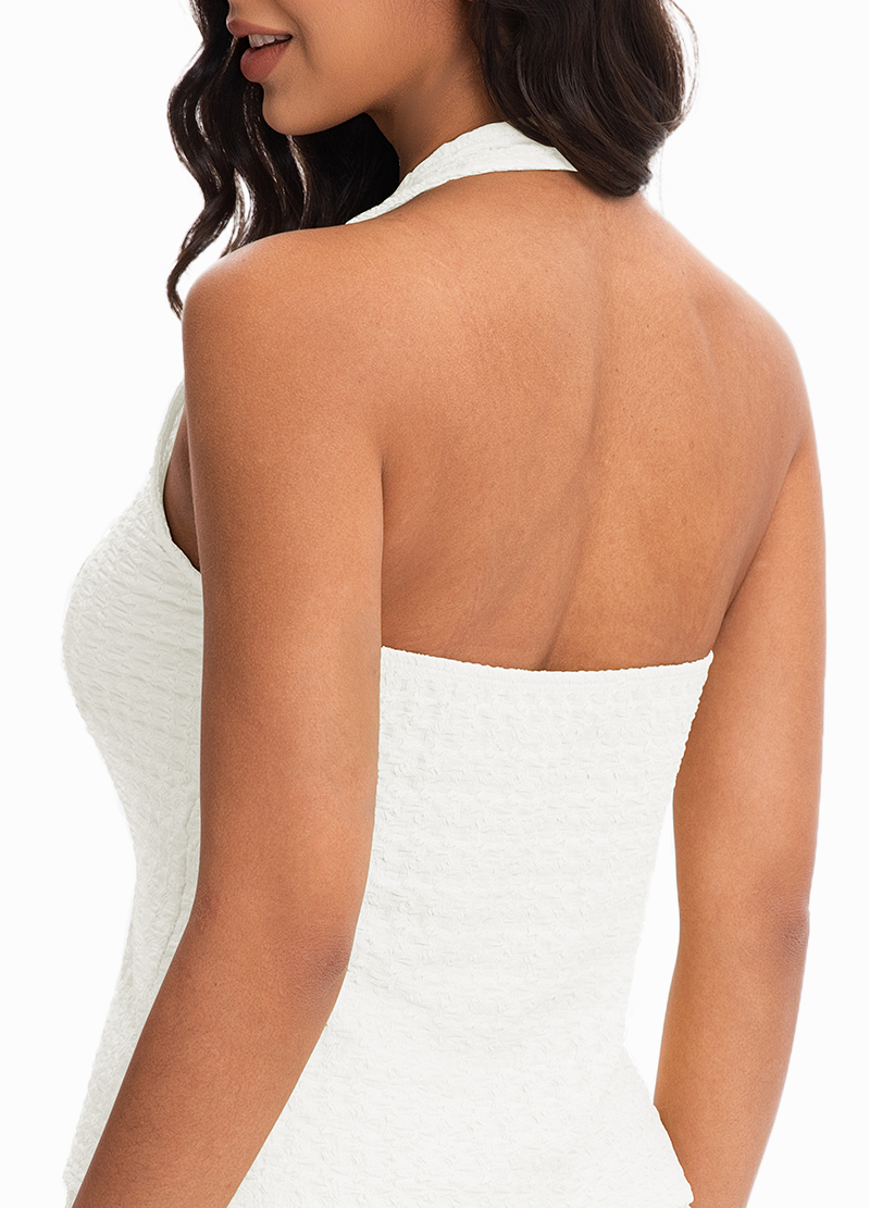 FRONT DOUBLE STRAP HALTER TOP & SHORTS SET(MMS7028) <Bundle>