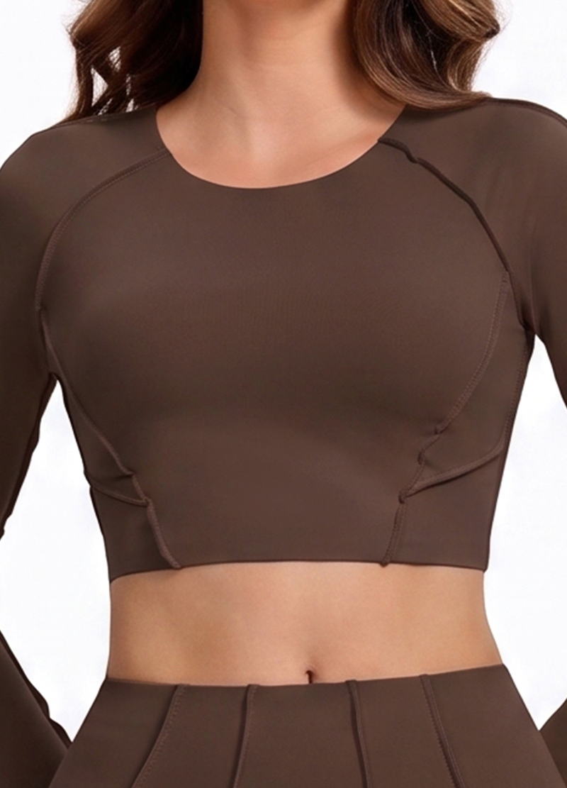SEAM-EXPOSED SLIM-FIT LONG YOGA SET(MMS3023) <Bundle>