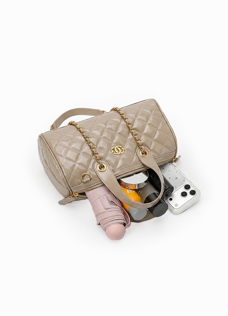 GLOSSY QUILTED CHAIN BAG(MMA1076) <Bundle>