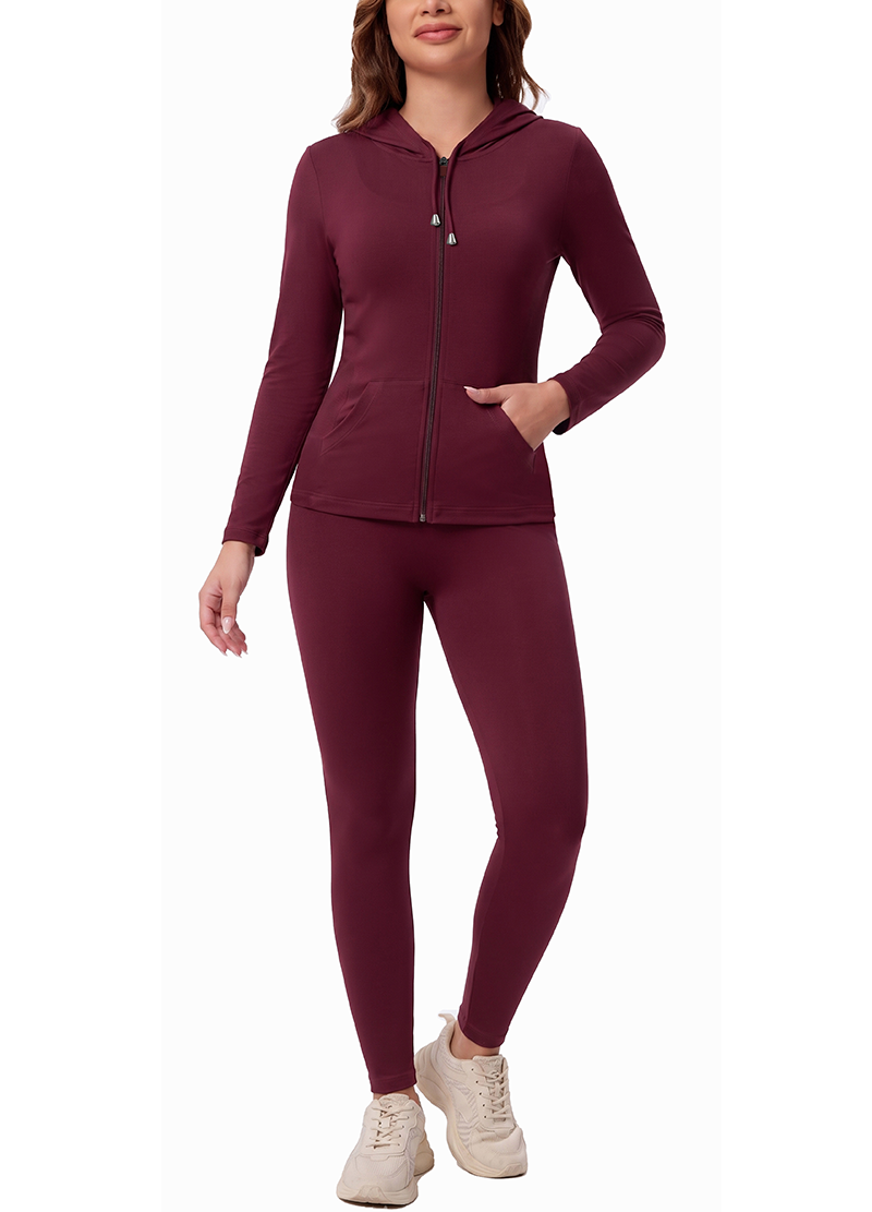 BASIC SEAMLESS HOODIE ZIP UP SET(DWS1001R) <Bundle>