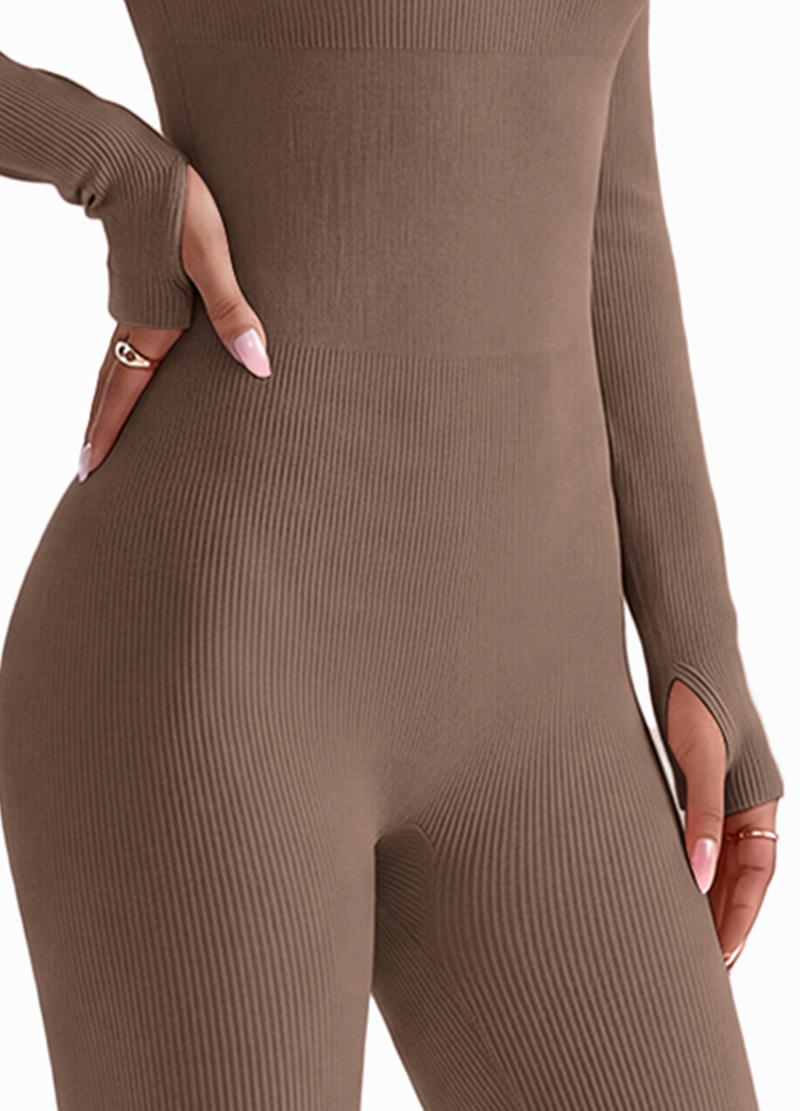 U-NECK BACK CUTOUT & SELF-TIE JUMPSUIT WITH BRA PAD(MMJ1063) <Bundle>