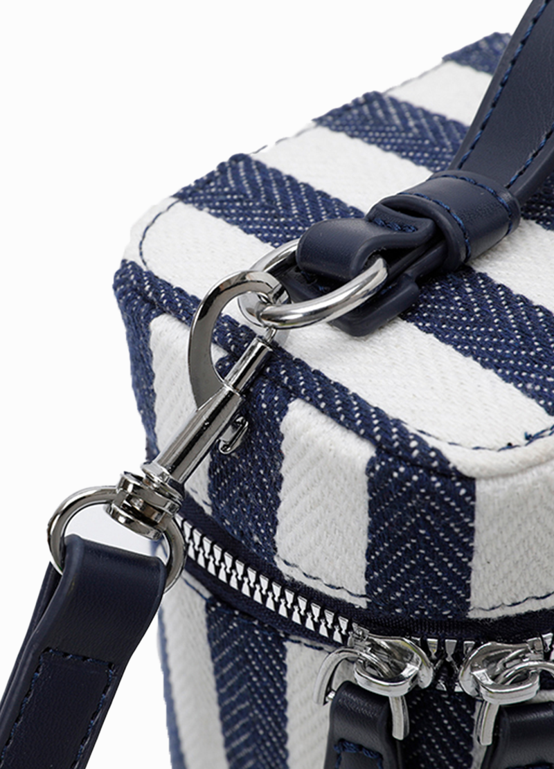 STRIPED CANVAS BOX BAG(MMA1078) <Bundle>