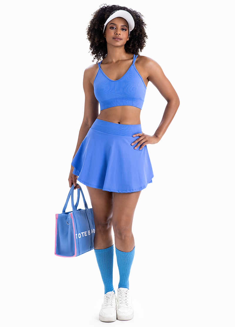 CROSS-BACK DOUBLE-LAYERED SKIRTS SET(MMS8034) <Bundle>