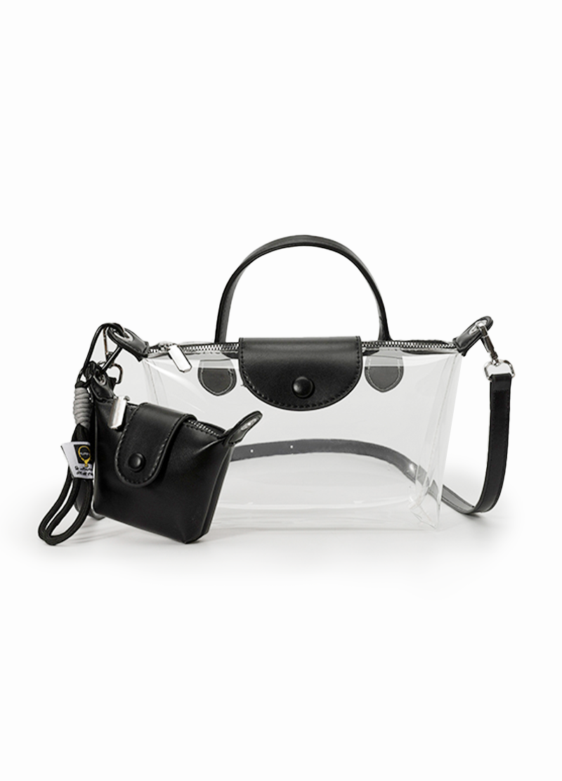 CLEAR PVC BAG WITH A COIN PURSE CHARM(MMA1086) <Bundle>